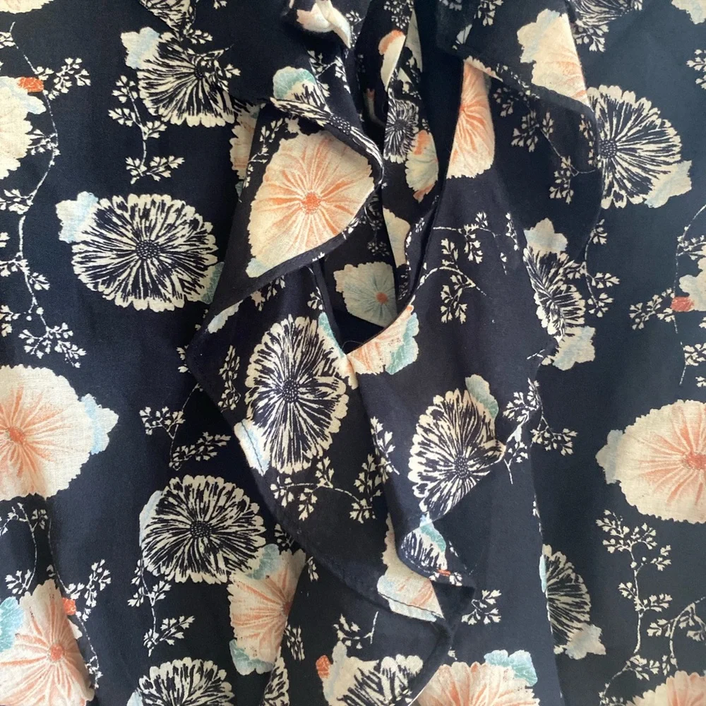Ulla Johnson Nadya Floral Print Cotton puff sleeves
